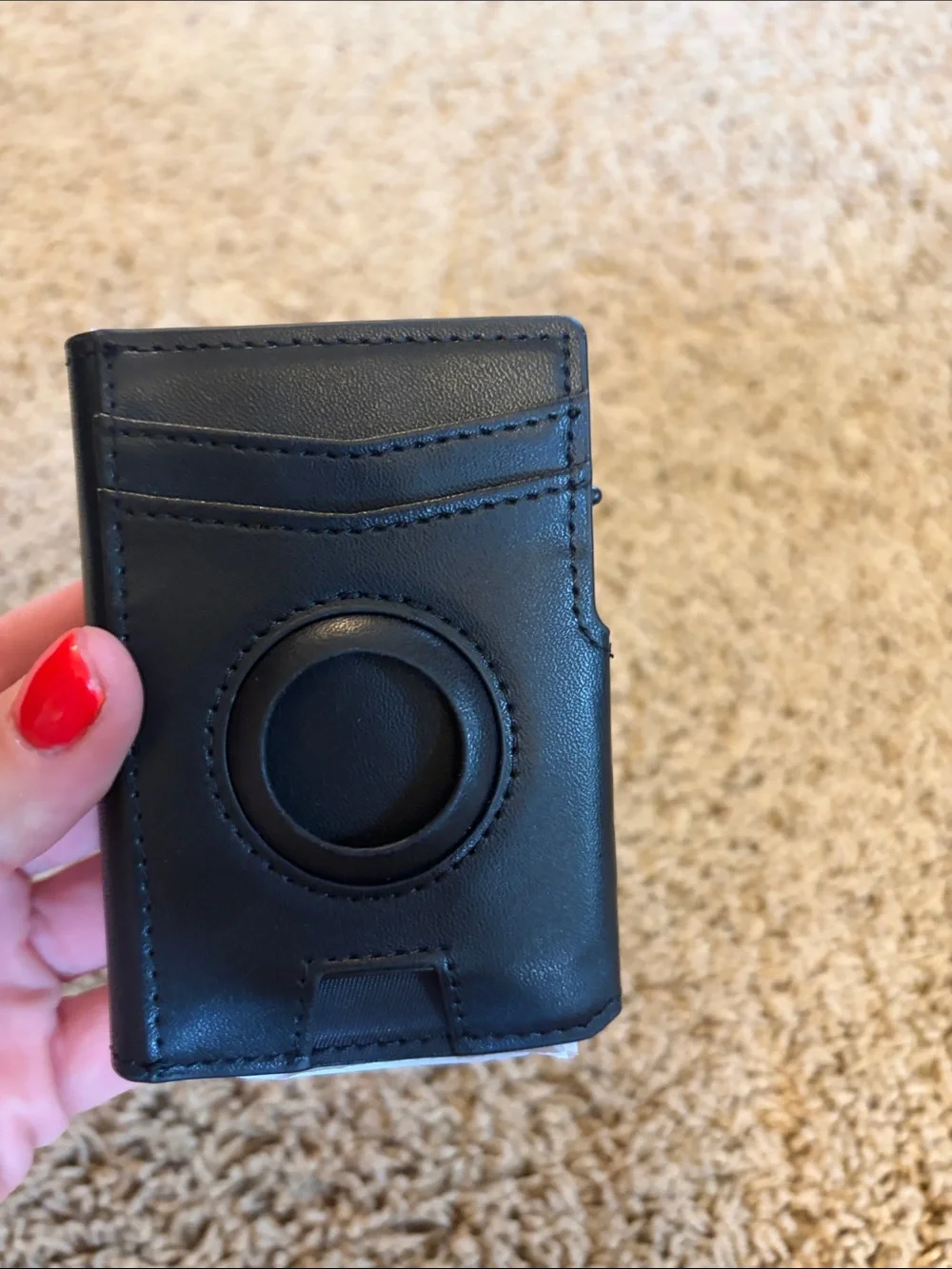 Slim Black Magnetic Card & Key Holder/wallet